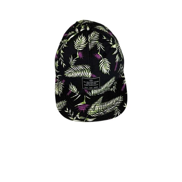 H&M Accessories - HM‎ Tropical Print Adjustable Snapback Hat Black/Purple/Green Leaf Design Unisex